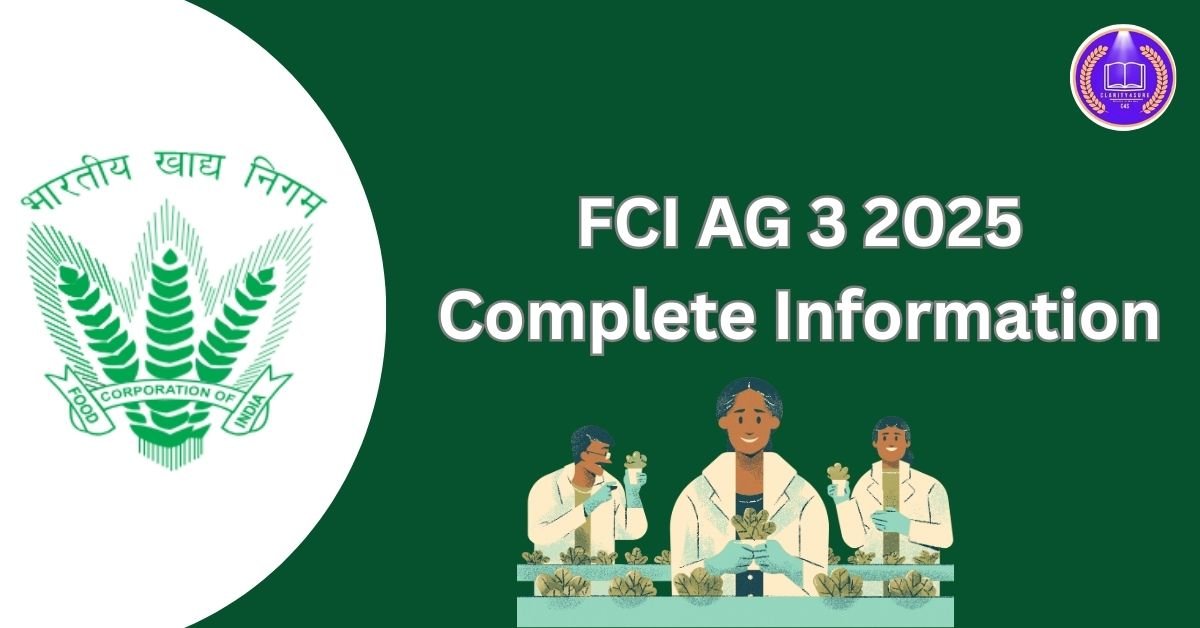 FCI AG 3 2025 Complete Information